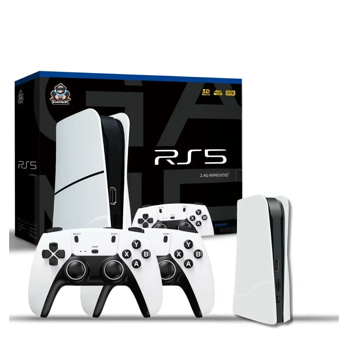 RS5 Classic PlayStation-Styled Gaming Console with Two Controllers (Q10SE)